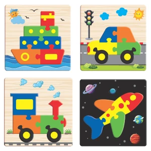 EVA Transport Puzzle | 4-in-1 | Soft Foam | Jigsaw Set | Cardboard