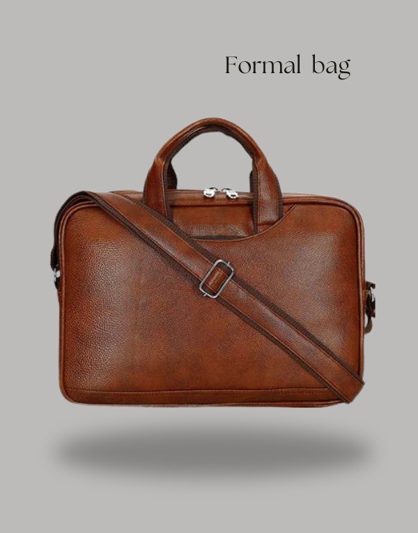 Stylish men's laptop bag made from genuine leather