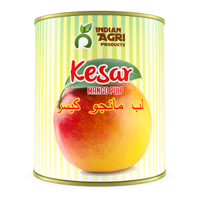 A true delight of kesar mango pulp 850gmx12 tin in bulk packaging soft drinks from best quality exporters at wholesale price