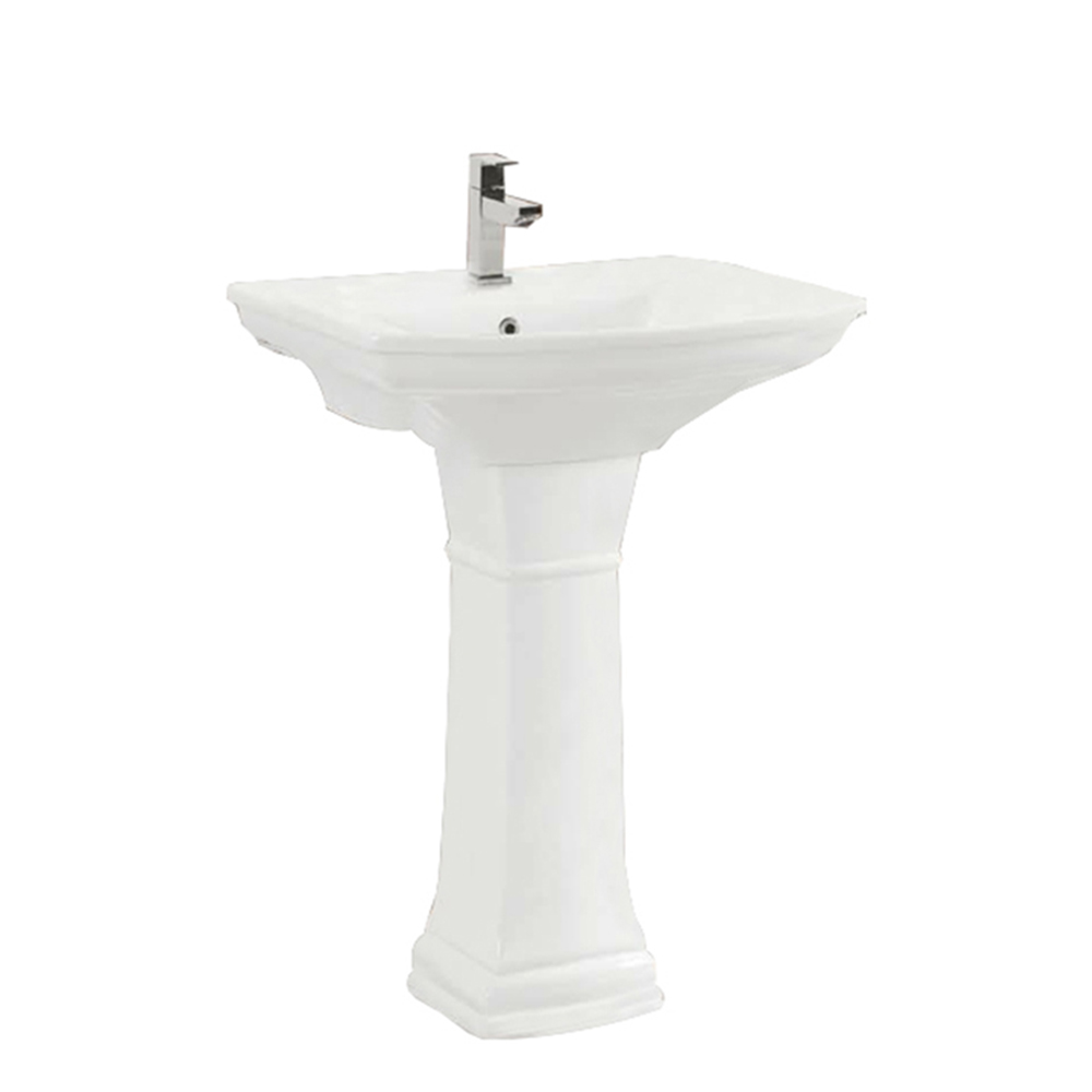 High Grade Wash Basin with Pedestal come in a variety of styles, shapes, and sizes, with  durability and ease of cleaning