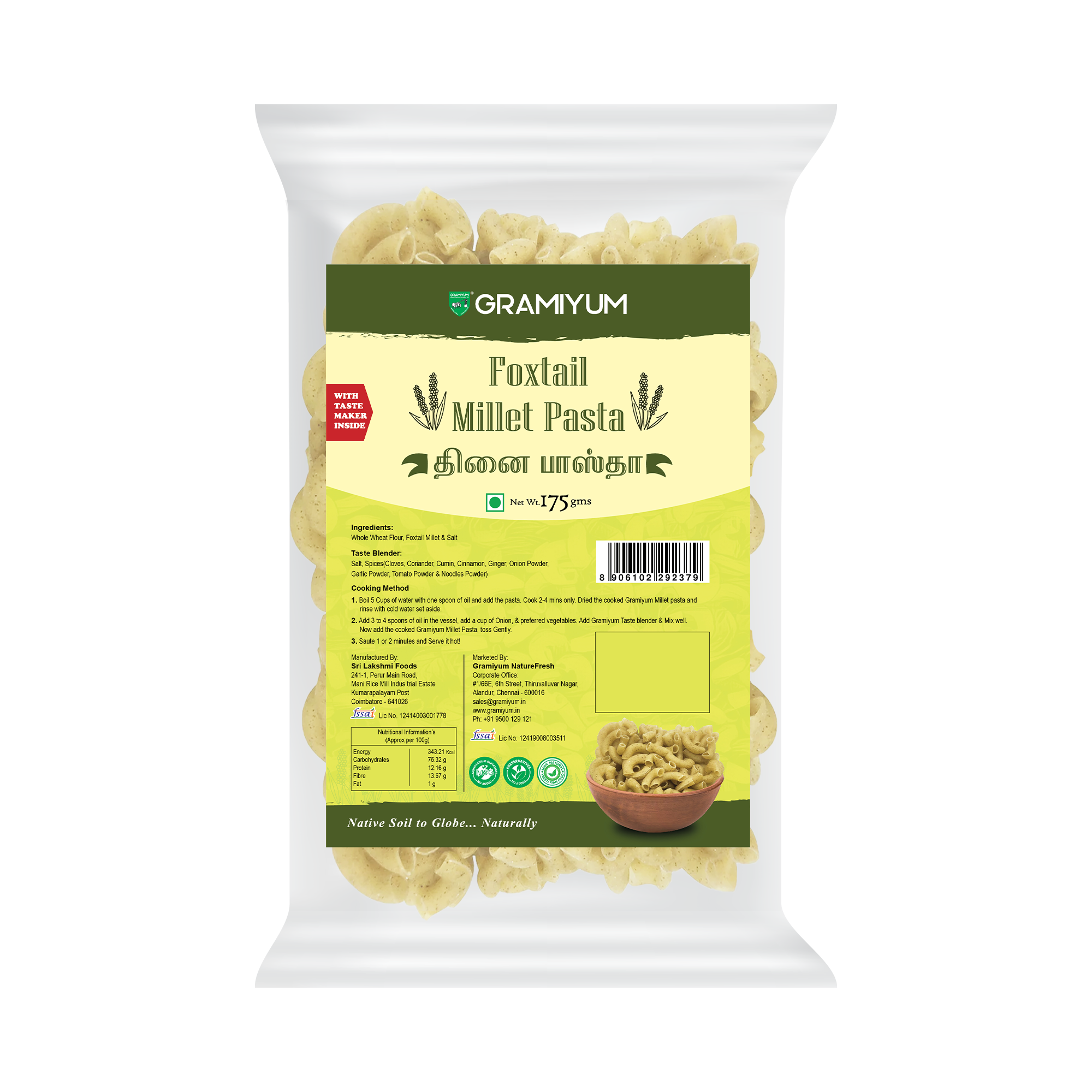 Pasta – Foxtail Millet (Thinai Pasta)