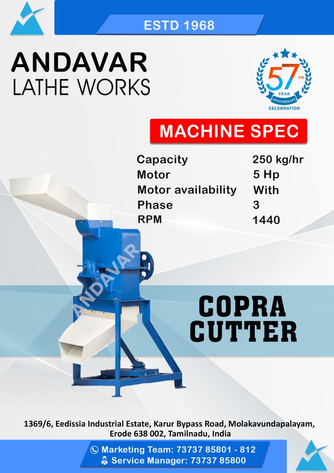 Copra cutter MS miled steel