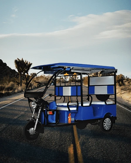 The Trilux Next is an advanced electric passenger auto rickshaw developed by ETO Motors designed to offer a sustainable and comfortable transportation solution