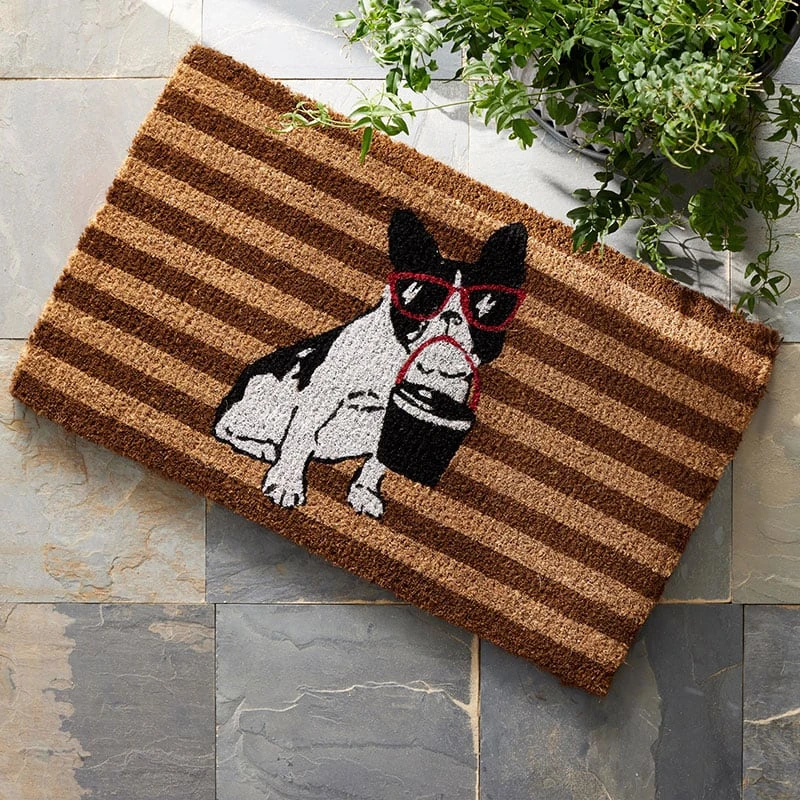 Coir rubber mat welcome mat printed with designs at affordable price