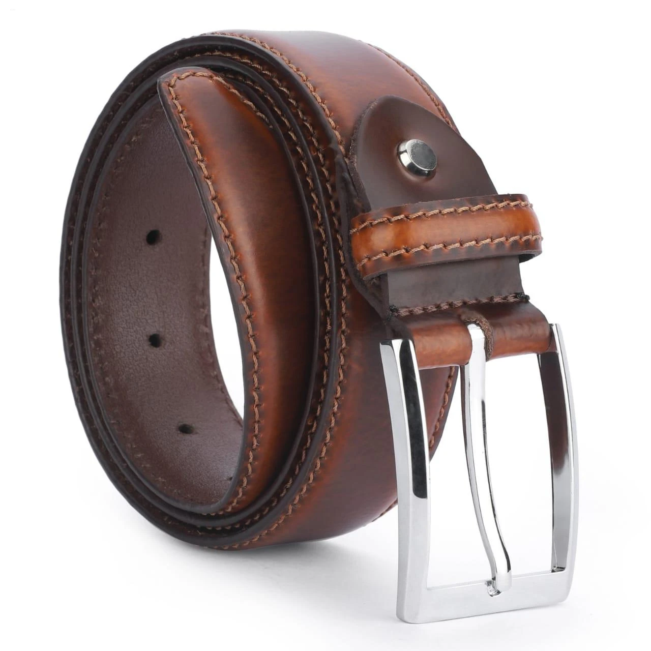 Genuine leather belt for occasional wear