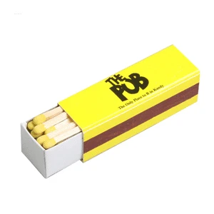 High ended quality Promotional matches with size 55 x 35 x 9mm