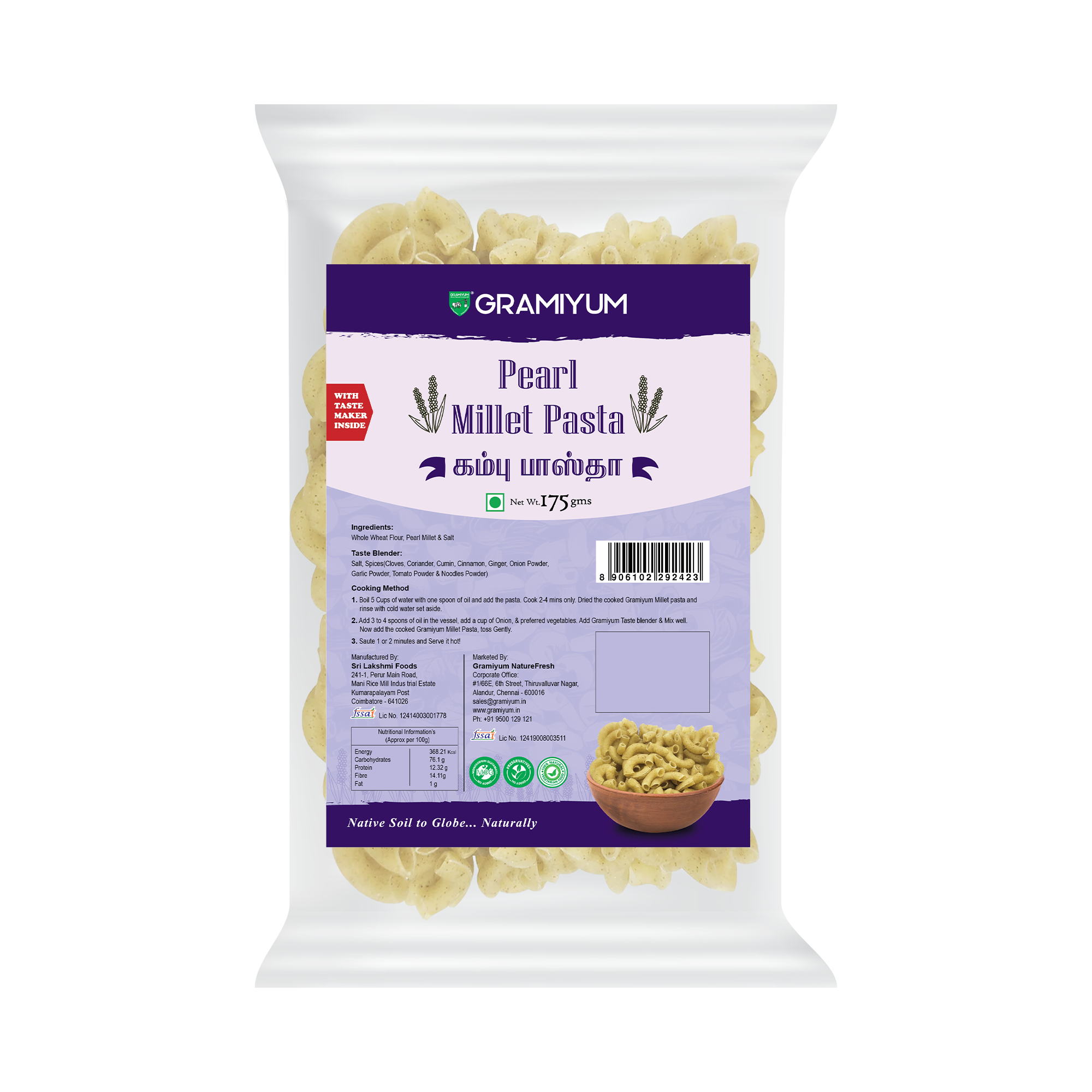 Pasta – Pearl Millet (Kambu Pasta)
