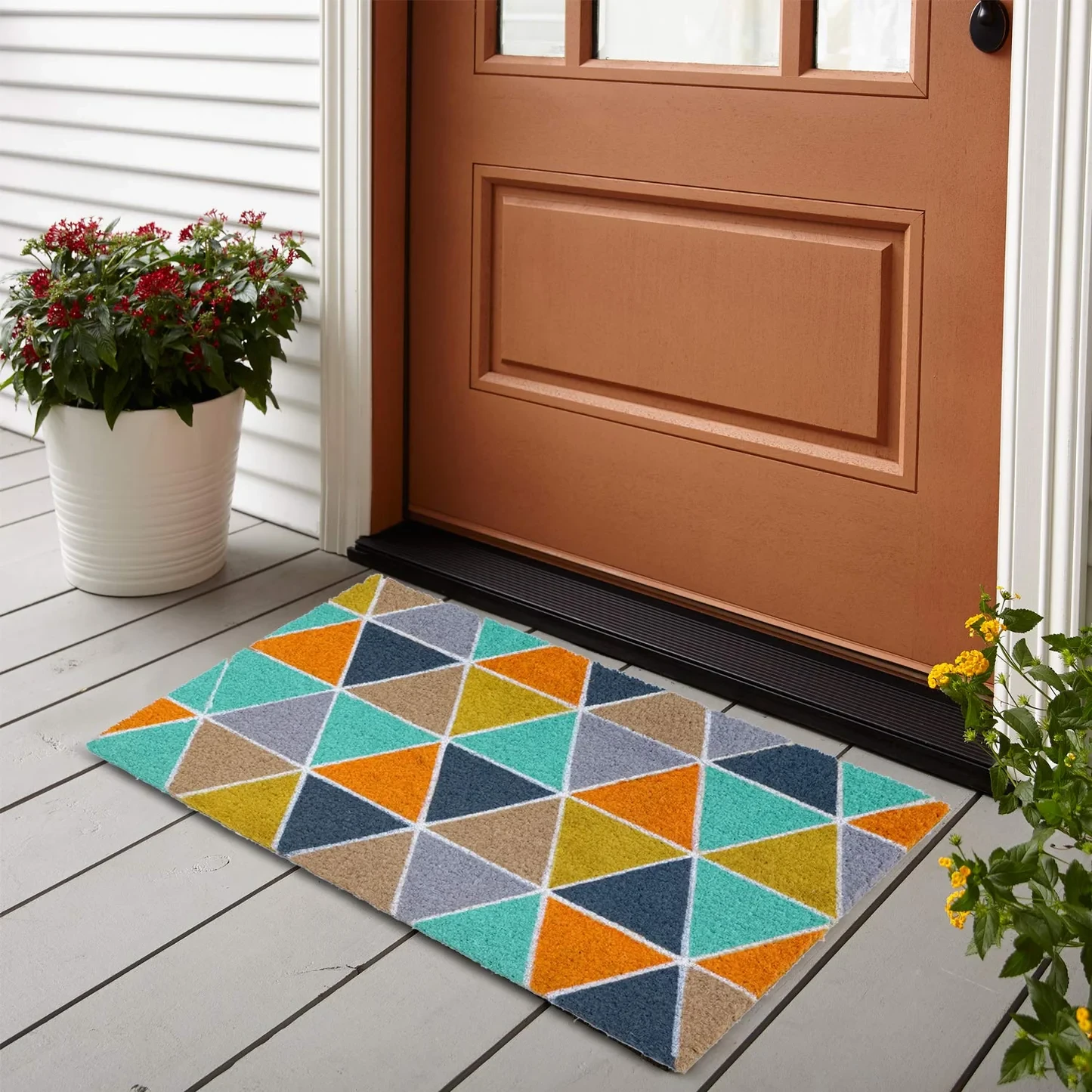 Printed coir mats of door mats at wholesale prices