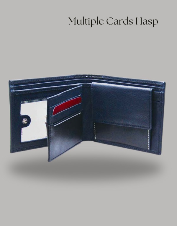 Stylish genuine leather wallet with multiple card holders