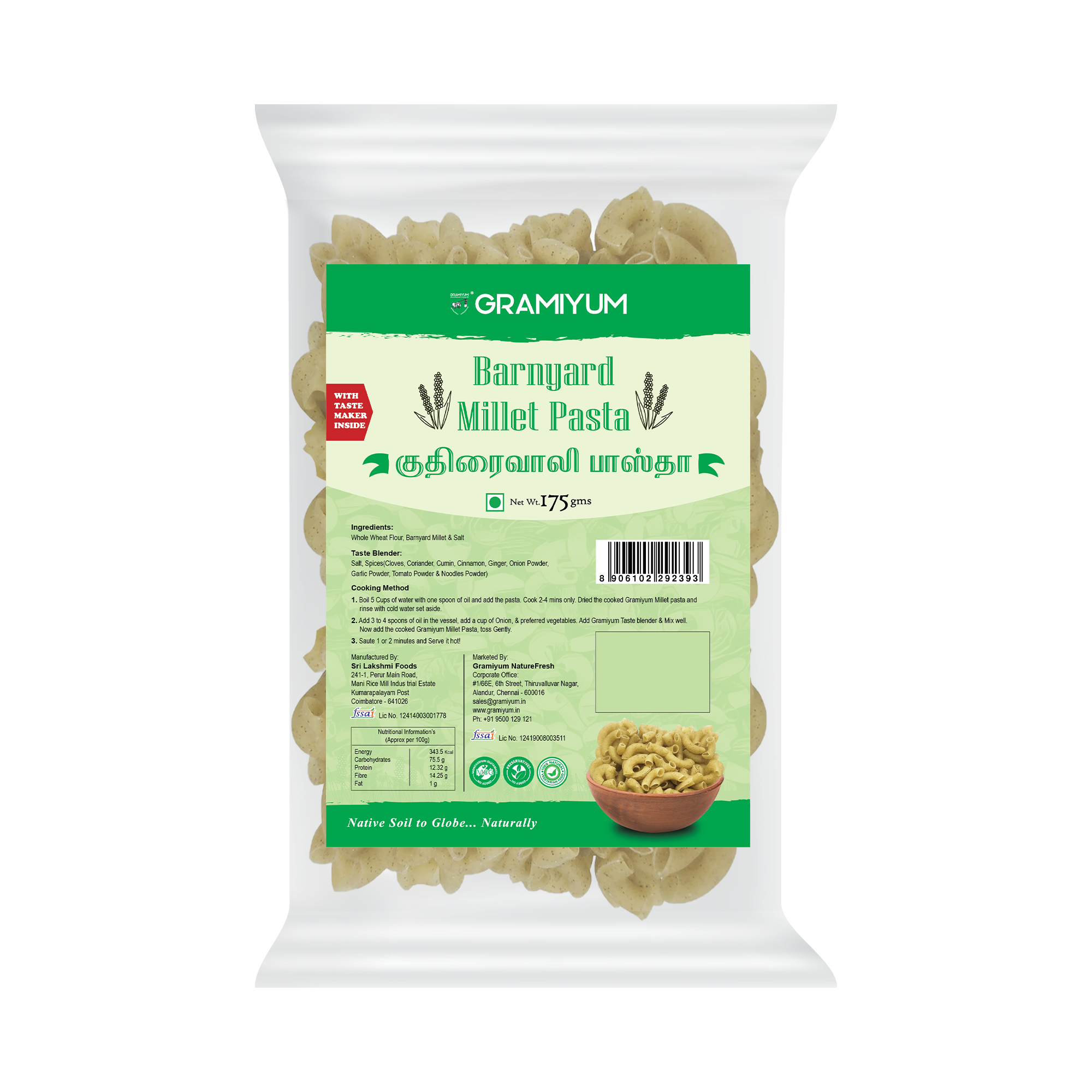 Pasta – Barnyard Millet (Kuthiraivali Pasta)