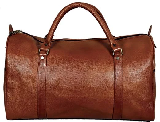 Duffel travel bags made from genuine leather material