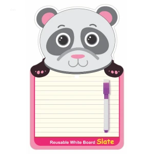 Panda - White Reusable Slate/Board | Sketch with Earser | Cardboard Slate |